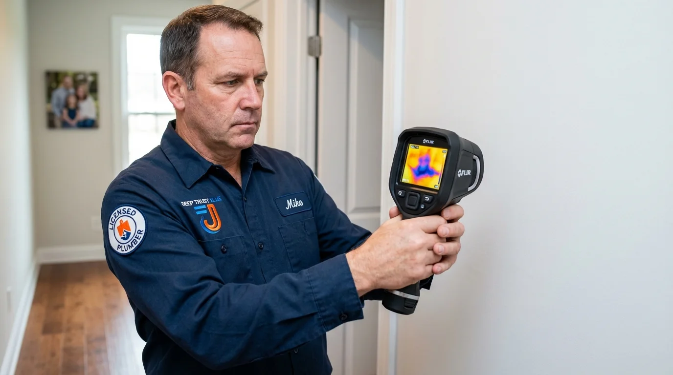 Thermal imaging leak detection by Johns Plumbing LLC in Biddeford